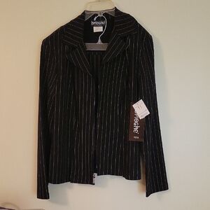 Black Pinstripe Women's Jacket And Skirt Set - NWT